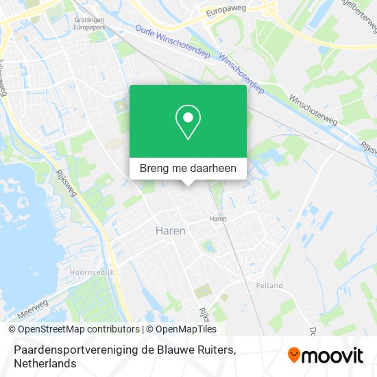 Paardensportvereniging de Blauwe Ruiters kaart