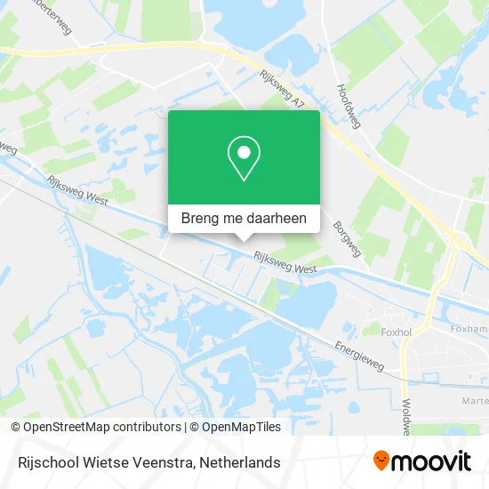 Rijschool Wietse Veenstra kaart