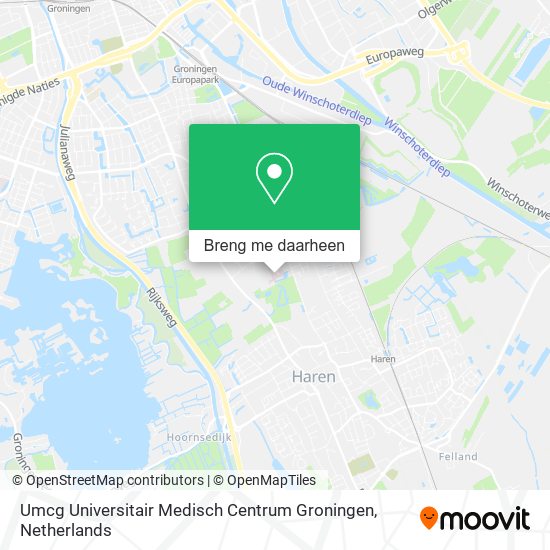 Umcg Universitair Medisch Centrum Groningen kaart