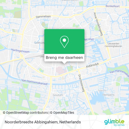 Noorderbreedte Abbingahiem kaart