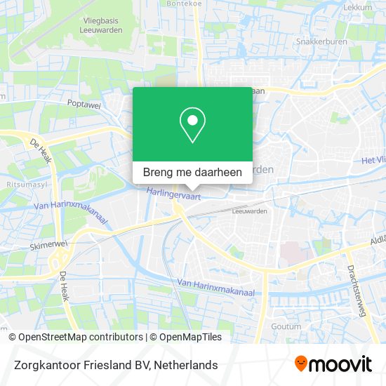 Zorgkantoor Friesland BV kaart