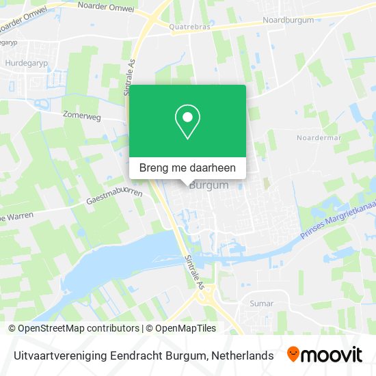Uitvaartvereniging Eendracht Burgum kaart
