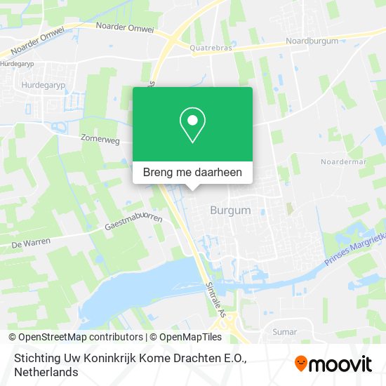 Stichting Uw Koninkrijk Kome Drachten E.O. kaart