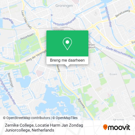 Zernike College, Locatie Harm Jan Zondag Juniorcollege kaart