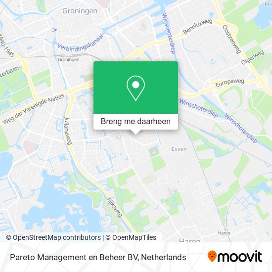 Pareto Management en Beheer BV kaart