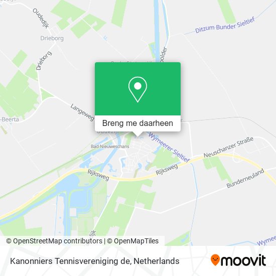 Kanonniers Tennisvereniging de kaart