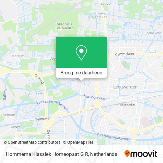 Hommema Klassiek Homeopaat G R kaart