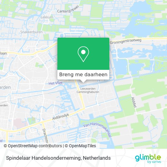 Spindelaar Handelsonderneming kaart