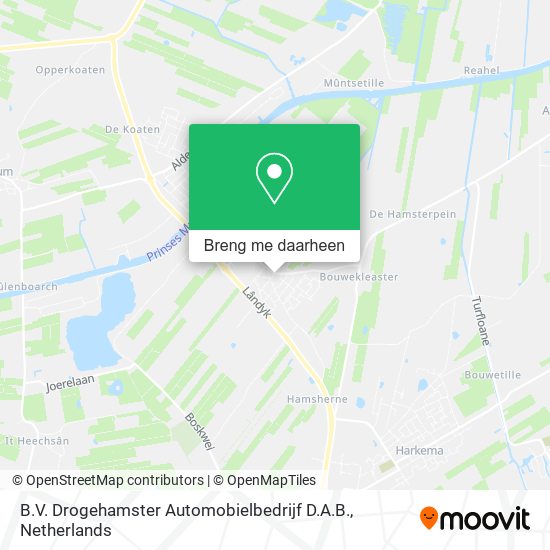 B.V. Drogehamster Automobielbedrijf D.A.B. kaart