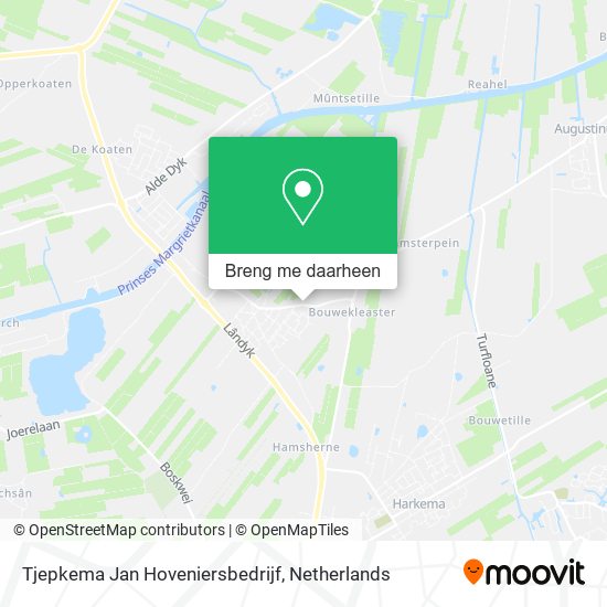 Tjepkema Jan Hoveniersbedrijf kaart