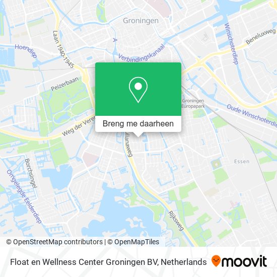 Float en Wellness Center Groningen BV kaart