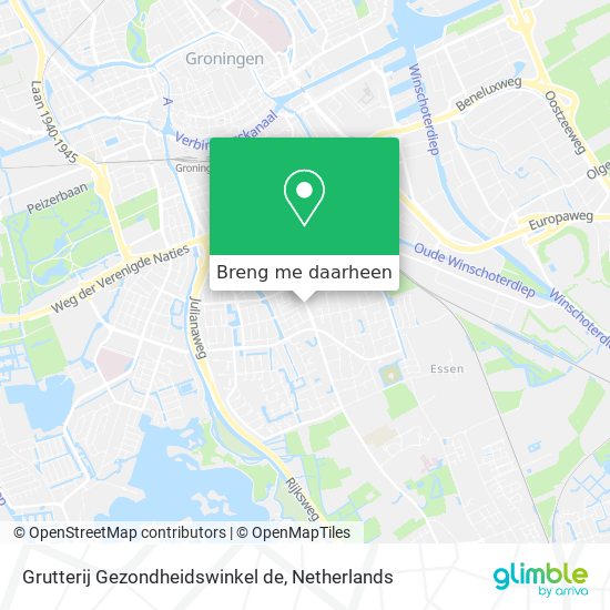 Grutterij Gezondheidswinkel de kaart