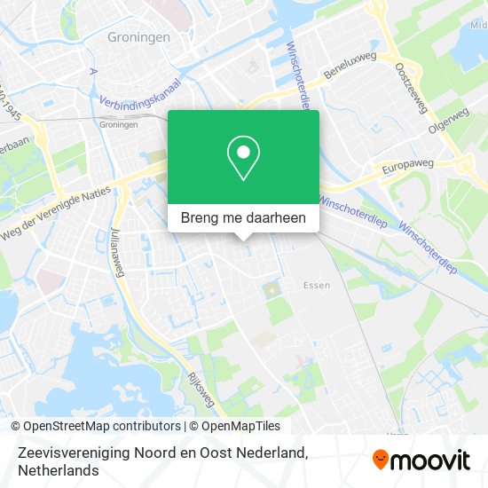 Zeevisvereniging Noord en Oost Nederland kaart