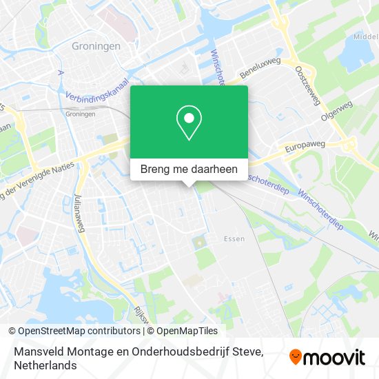 Mansveld Montage en Onderhoudsbedrijf Steve kaart