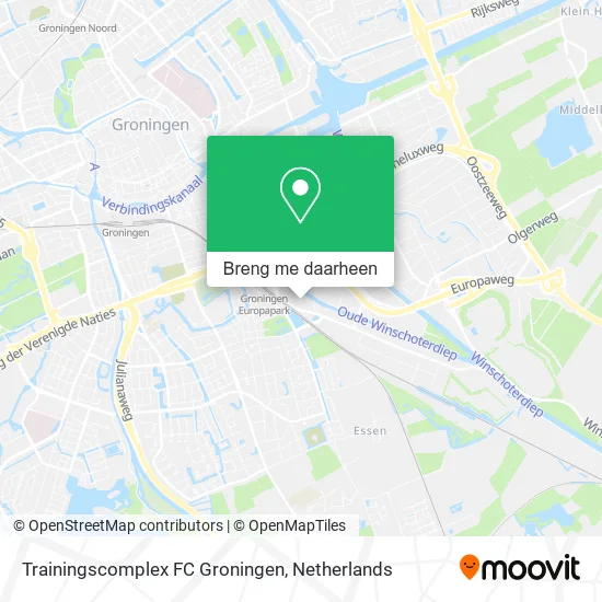 Trainingscomplex FC Groningen kaart