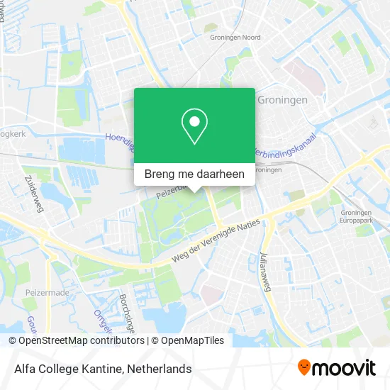 Alfa College Kantine kaart