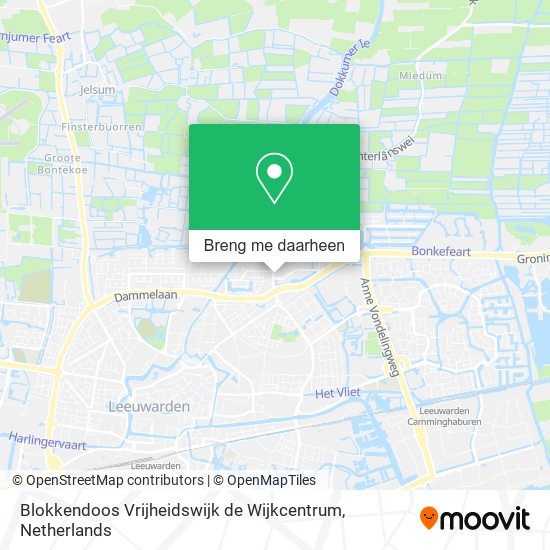 Blokkendoos Vrijheidswijk de Wijkcentrum kaart