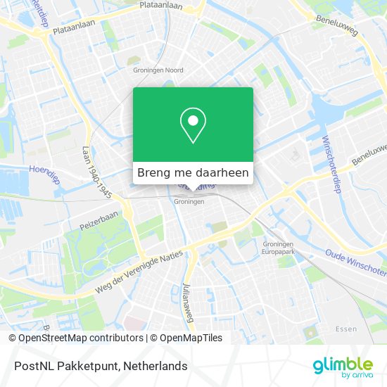 PostNL Pakketpunt kaart