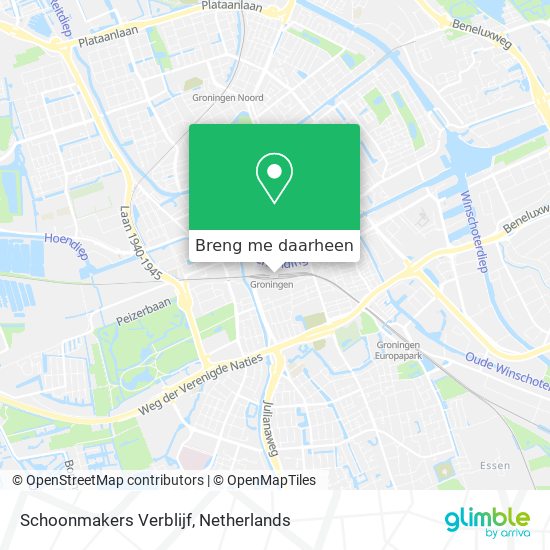 Schoonmakers Verblijf kaart