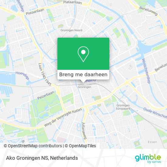 Ako Groningen NS kaart