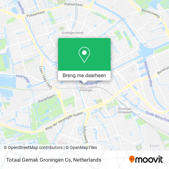 Totaal Gemak Groningen Cs kaart