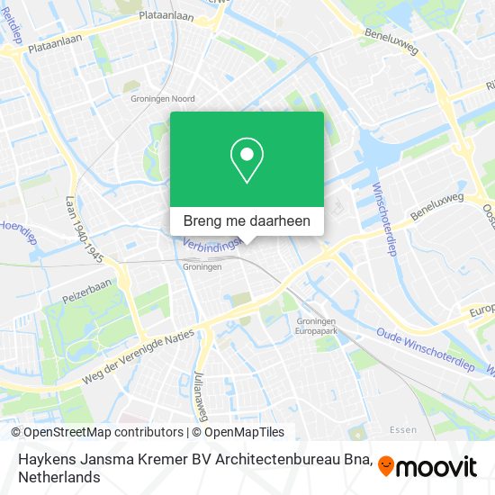 Haykens Jansma Kremer BV Architectenbureau Bna kaart