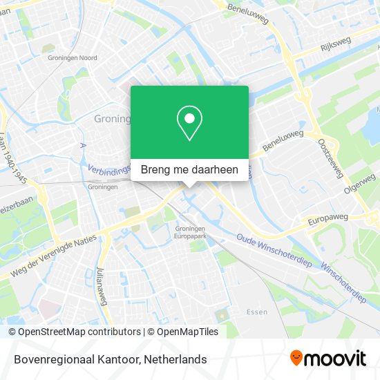 Bovenregionaal Kantoor kaart