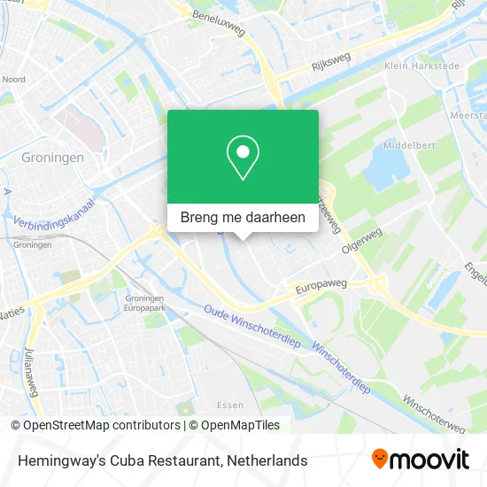 Hemingway's Cuba Restaurant kaart