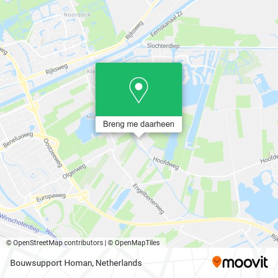 Bouwsupport Homan kaart