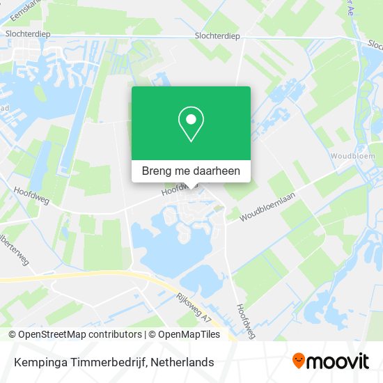 Kempinga Timmerbedrijf kaart