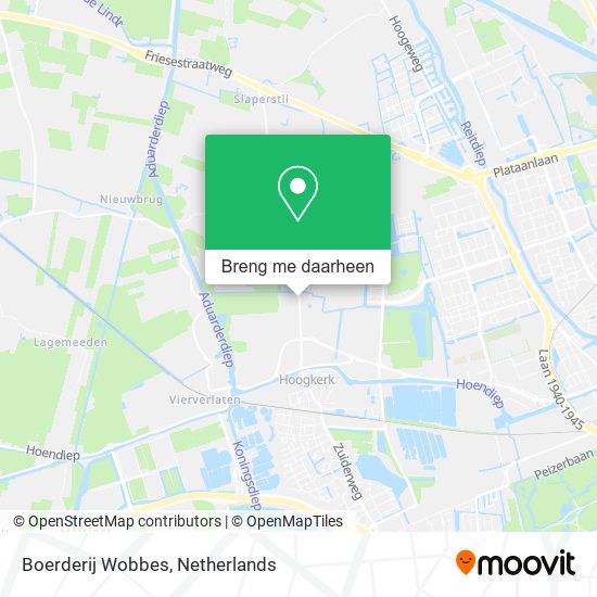 Boerderij Wobbes kaart