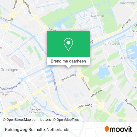 Koldingweg Bushalte kaart