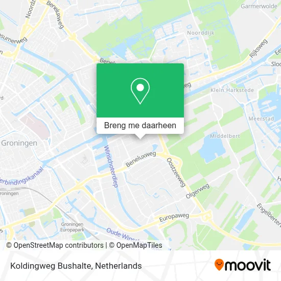 Koldingweg Bushalte kaart