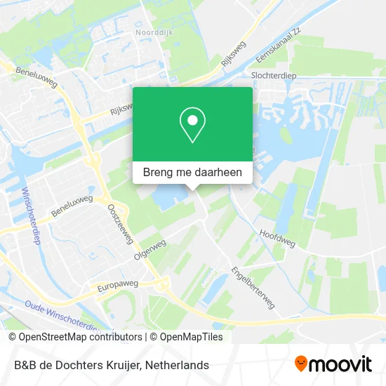 B&B de Dochters Kruijer kaart