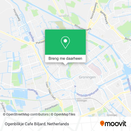 Ogenblikje Cafe Biljard kaart