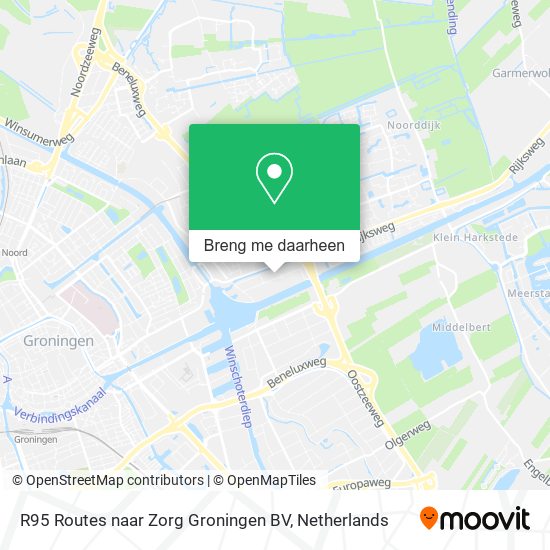 R95 Routes naar Zorg Groningen BV kaart