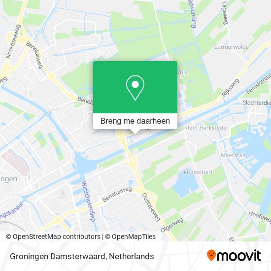 Groningen Damsterwaard kaart