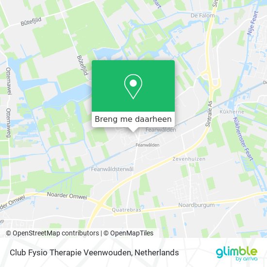 Club Fysio Therapie Veenwouden kaart