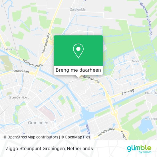 Ziggo Steunpunt Groningen kaart