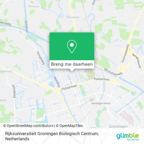 Rijksuniversiteit Groningen Biologisch Centrum kaart