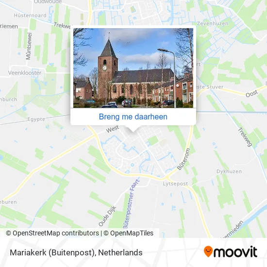 Mariakerk (Buitenpost) kaart