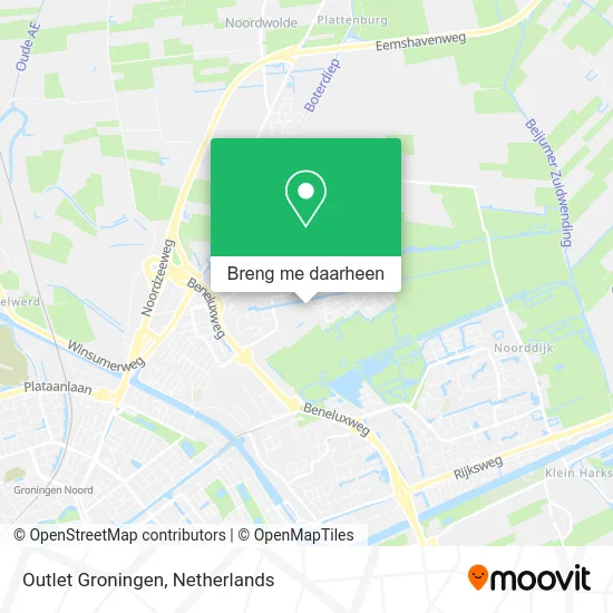 Outlet Groningen kaart