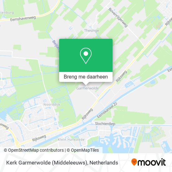 Kerk Garmerwolde (Middeleeuws) kaart