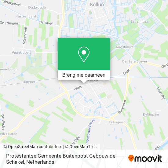 Protestantse Gemeente Buitenpost Gebouw de Schakel kaart