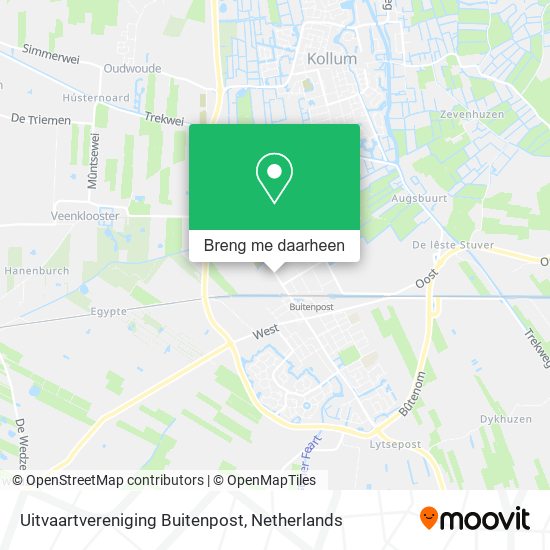 Uitvaartvereniging Buitenpost kaart