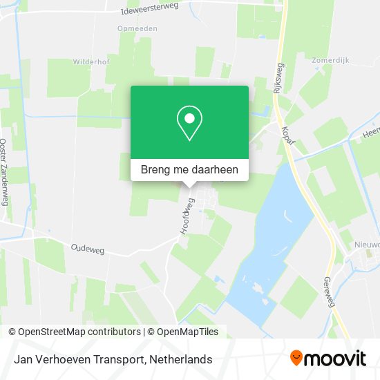 Jan Verhoeven Transport kaart