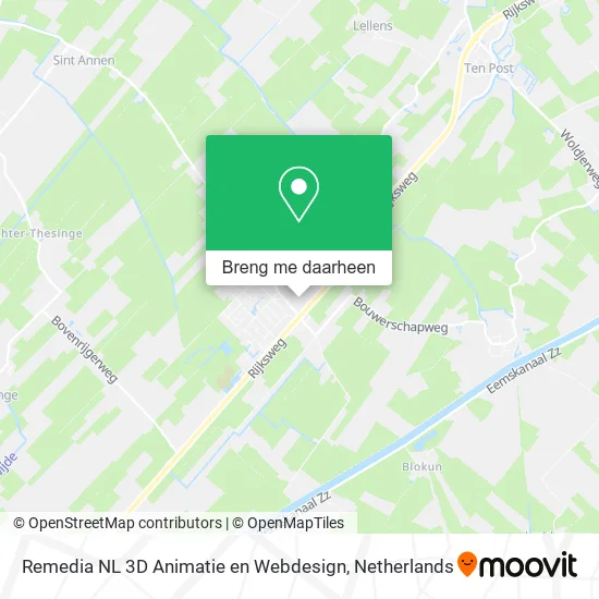 Remedia NL 3D Animatie en Webdesign kaart