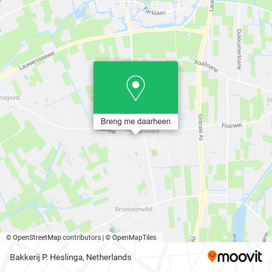 Bakkerij P. Heslinga kaart