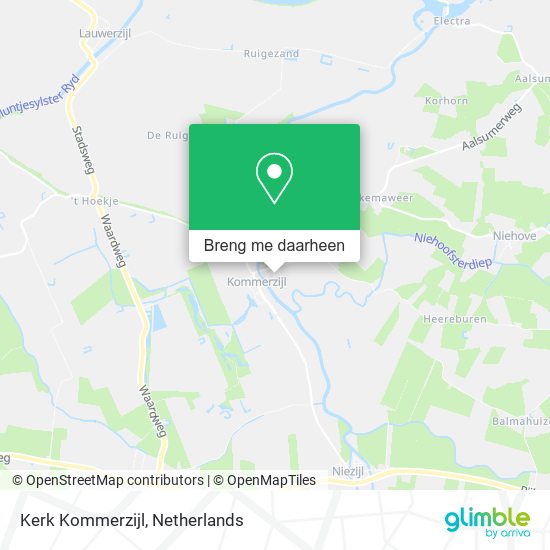 Kerk Kommerzijl kaart