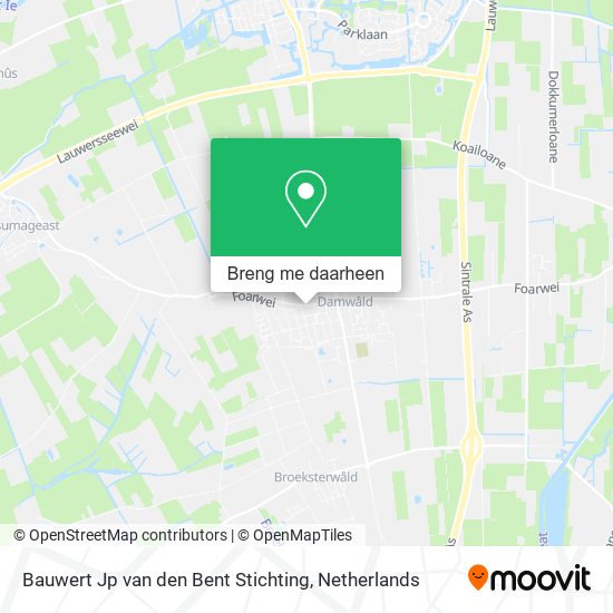 Bauwert Jp van den Bent Stichting kaart